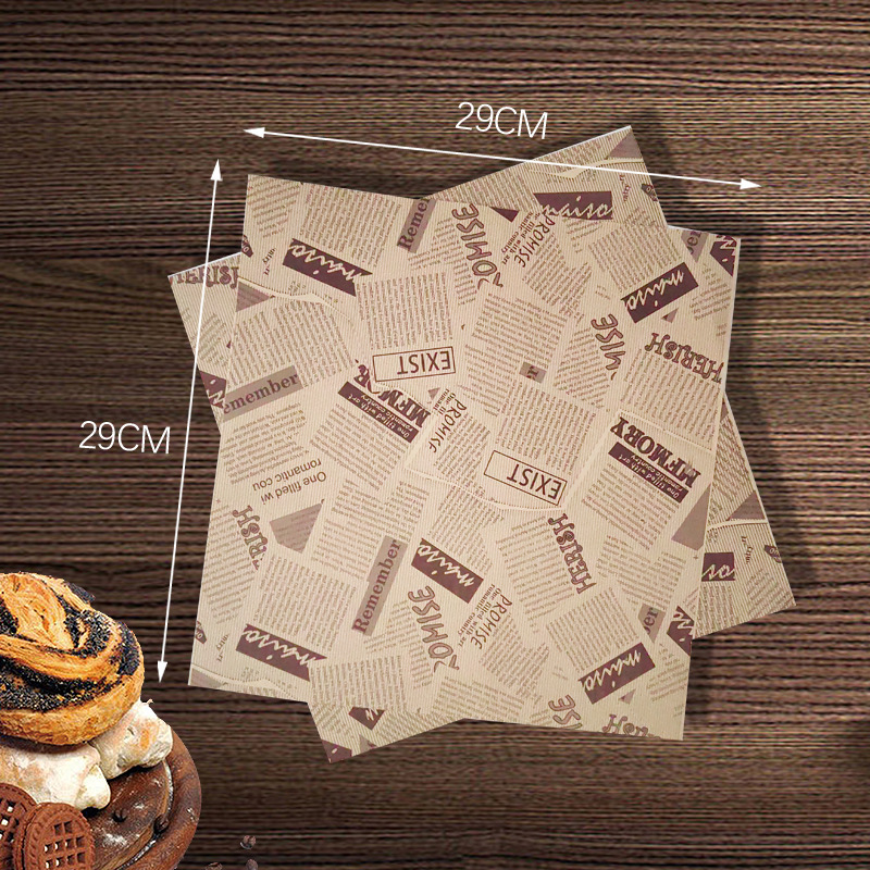 Papel a prueba de aceite Papel de hamburguesas Papel bandeja de aceite Papel de pan Papel para hornear Papel de almohadilla de pizza Papel de freidora de aire