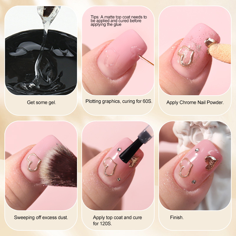 Adhesivo de diamante para joyería de uñas, pegamento de diamante transparente para joyería de uñas, pegamento de metal 8ml