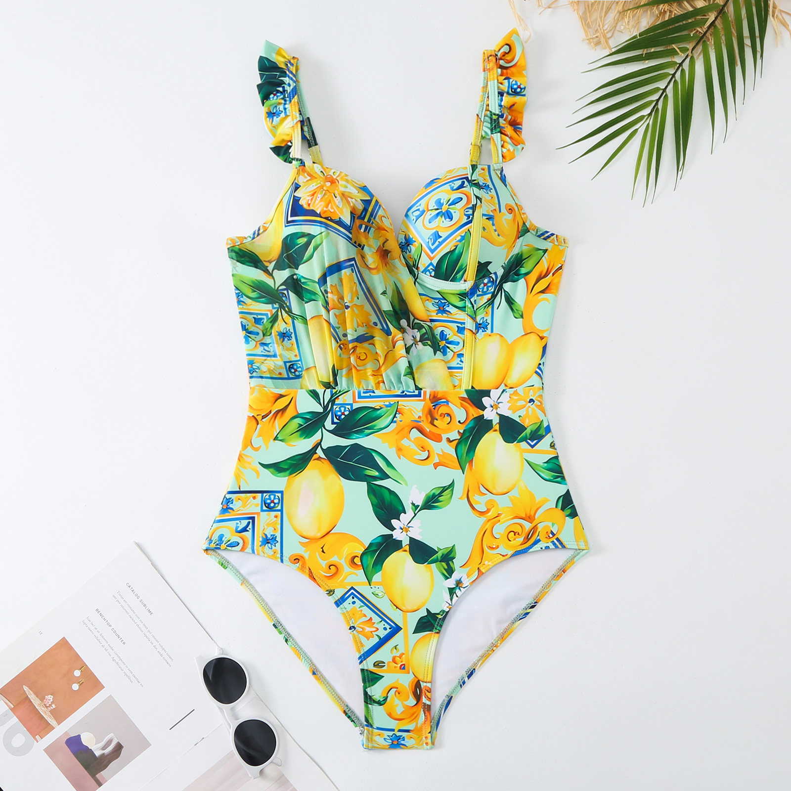 Women's Elegant Ditsy Floral 2 Pieces Set One Piece Swimwear display picture 5