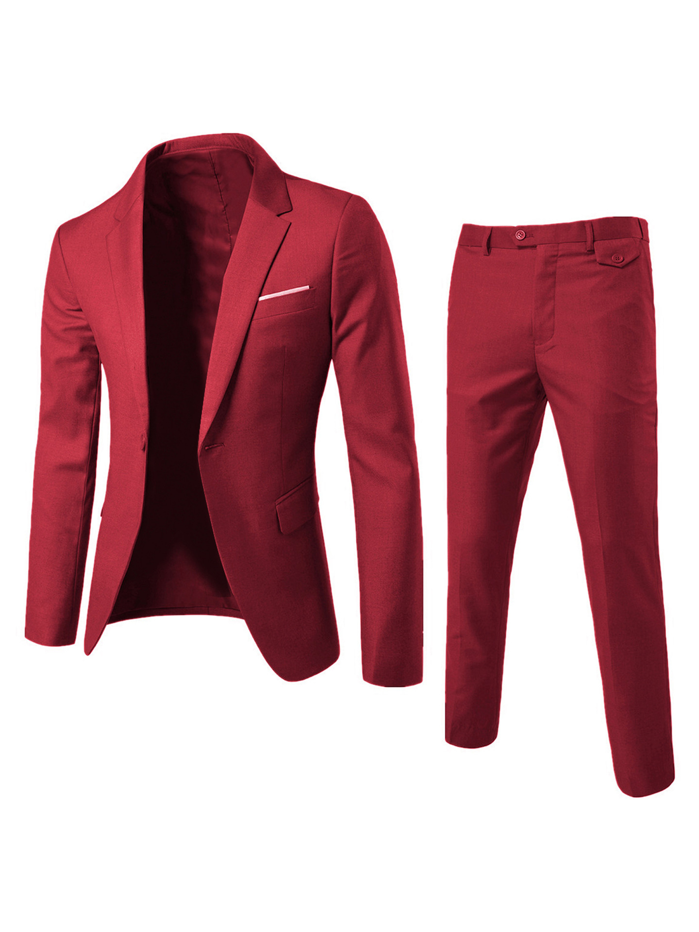 Men's Solid Color Pants Sets Blazer Men's Clothing display picture 3