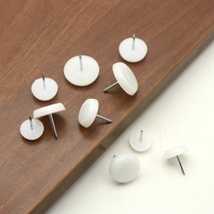 Manufacturer Direct Sales Thick White Nylon Furniture Leg Nails Sofa Table and Chair Anti-slip Anti-moisture Silent Plastic Leg Nails.