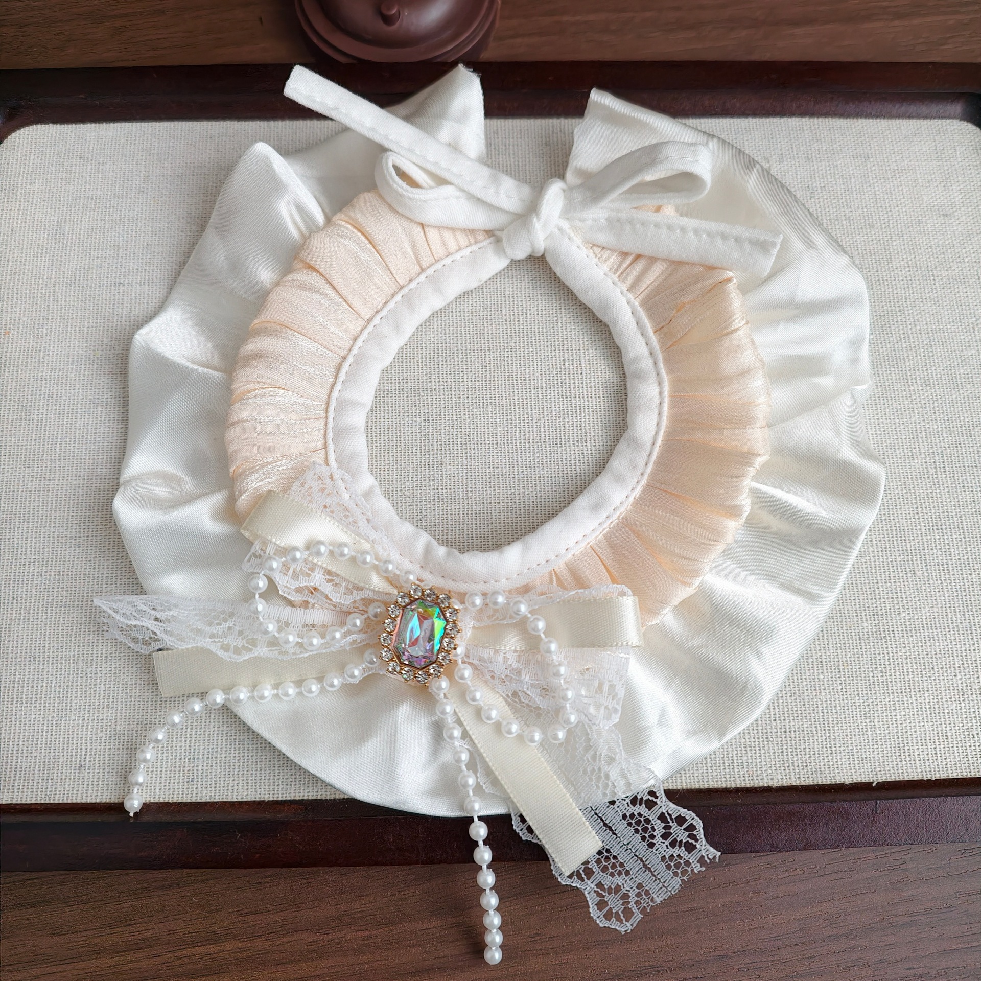 Cumpleaños de gato vestido sombrero mascota perro fiesta de cumpleaños princesa viento conjunto de diamantes collar de perro pequeño y mediano image 10