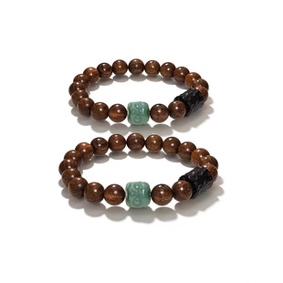 Chinese-style Shoushan stone bracelet, new Chinese-style lotus, golden silk sandalwood, holding Zen, green sandalwood prayer beads, black sandalwood prayer beads bracelet, female 311 undefined