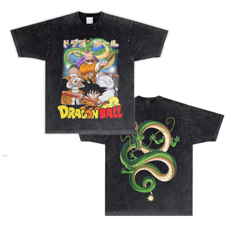 200g Fabric Cotton T European Code Japanese Cartoon Dragon Ball Z Wukong Printed Short Sleeve T-shirt DRAGO