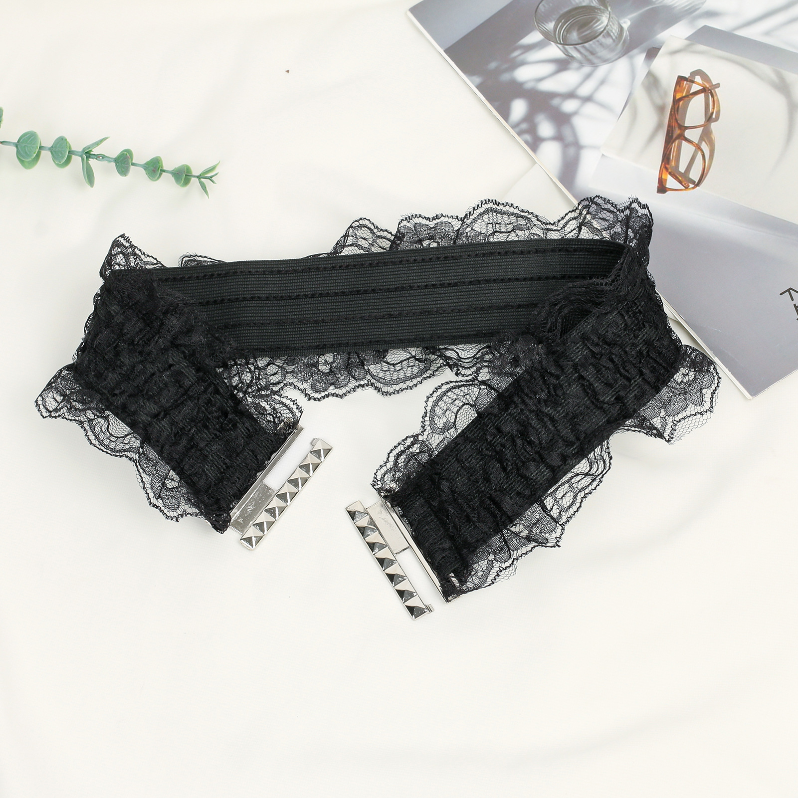 Elastische kanten tailleband voor damesjurk_voghion.com