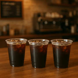 一次性PET咖啡杯16盎司500毫升冷饮杯塑料奶茶果茶杯可定制logo