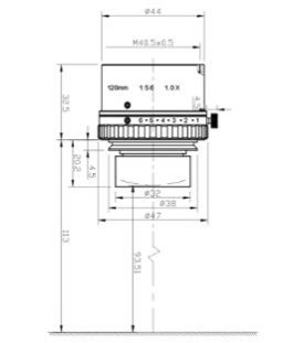 浩蓝光电AZUREphotonics  ELS-120-5.6V-1.0X  手动光圈定焦镜头