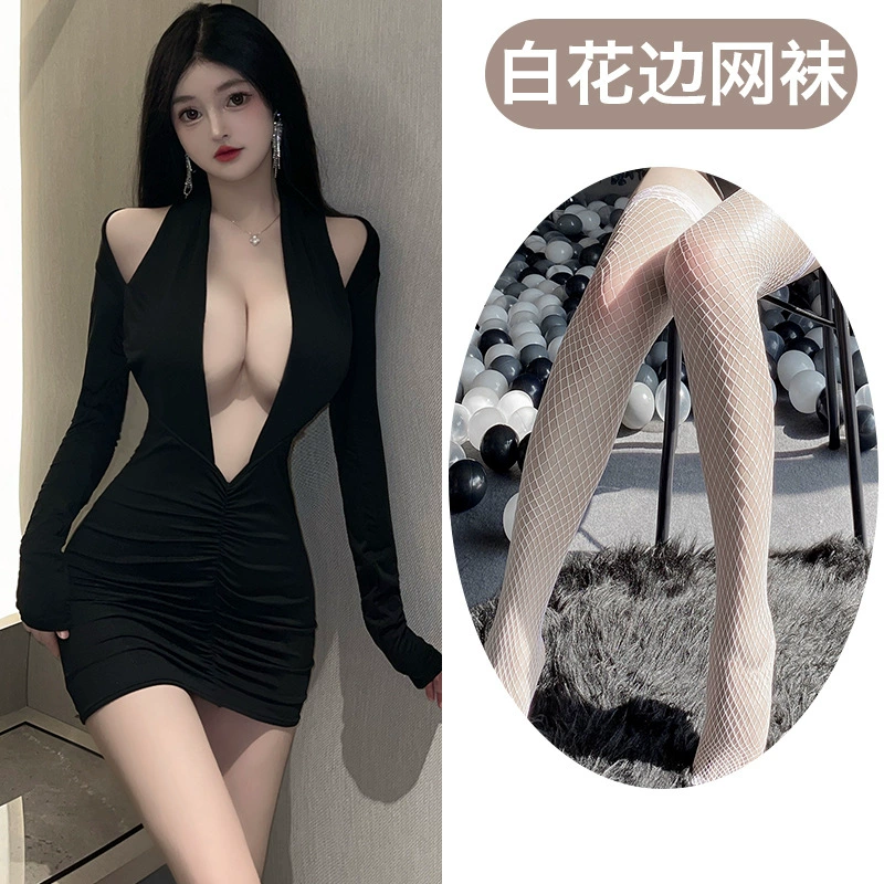 Sexy underwear with backless long-sleeve