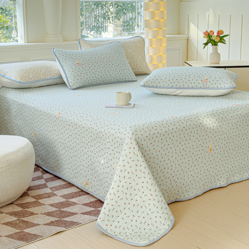 2025 nueva cubierta de cama de tatami de algodón de una sola pieza 2025 nuevo traje de tres piezas de sábanas antideslizantes de algodón universal de cuatro estaciones