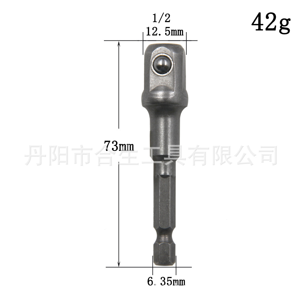 Tornillo eléctrico adaptador de conector de conversión por lotes de aire Varilla 1/2 destornillador Cabeza Cuadrada 3/81/4 hexagonal manga de 8 piezas cabeza neumática