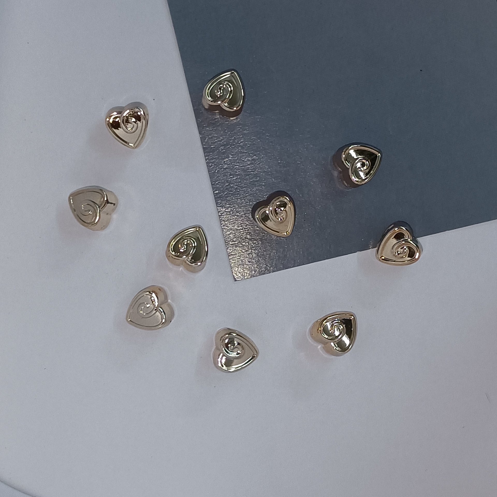 潘家多拉CCB大孔爱心花纹DIY配件白K kc uv珠串珠手链饰品6085详情5