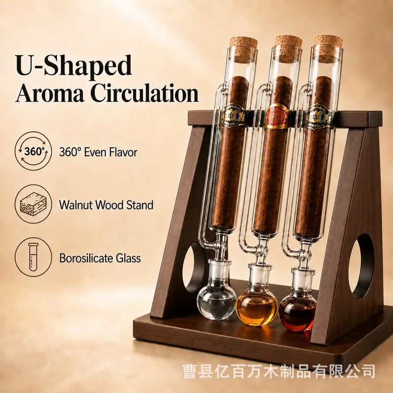 Wooden cigar stand, cigar storage rack, solid wood cigar storage rack, three-piece cigar display wooden stand Wooden cigar stand, cigar storage rack, solid wood cigar storage rack, three-piece cigar display wooden stand