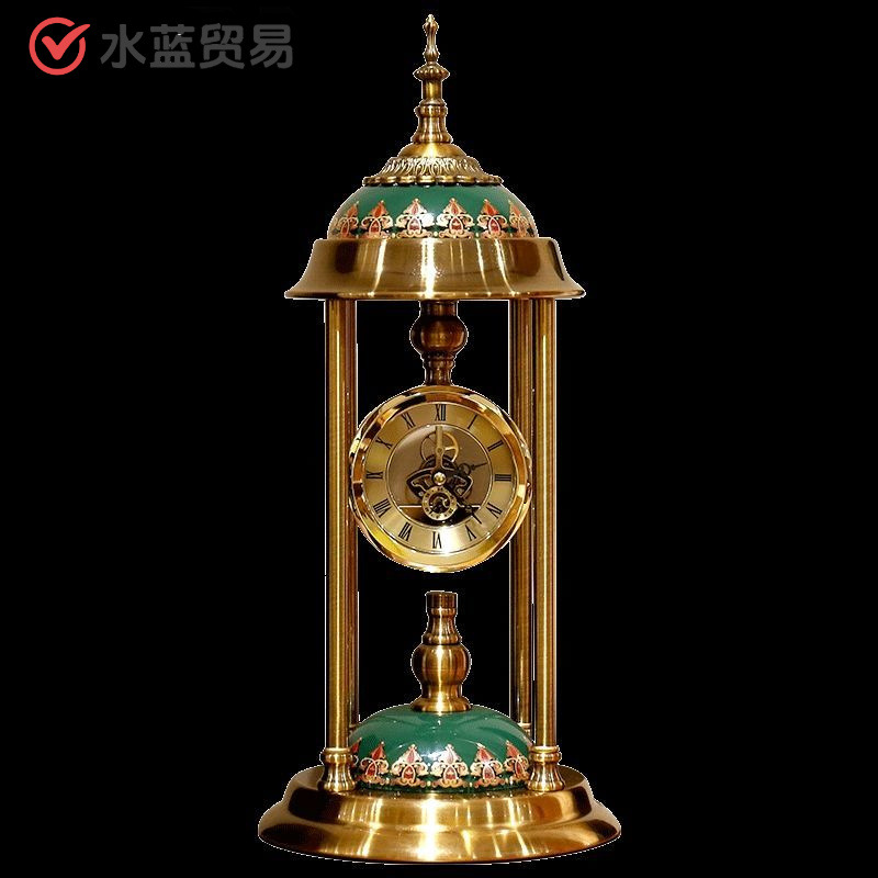 골동품 시계 유럽 책상 시계 데스크탑 캔들 스틱 레트로 프랑스 스타일 거실 홈 미국 장식 장식