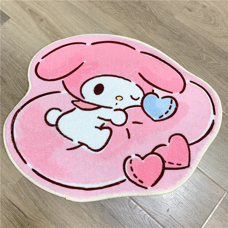 漫画の倉庫のかわいい洛米の寝室はカシミヤのベッドのサイドのじゅうたんの家庭の子供の部屋の客間のお茶のいくつかの柔らかい異形のじゅうたんをまねます。|undefined