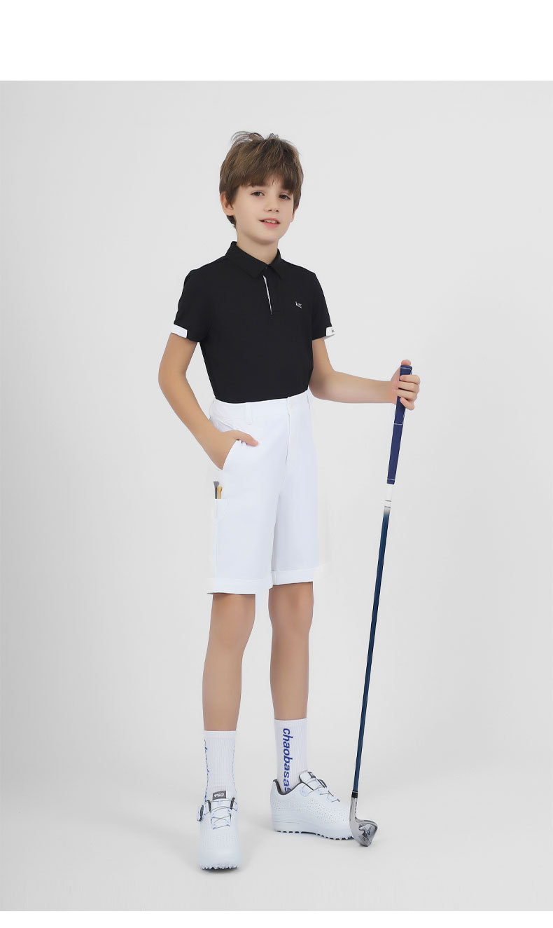 Quần thể thao nam Golf dáng cổ điển, thun lưng co giãn, thoáng mát mùa hè — KUZ160-Kaki, KUZ160-Màu đen, KUZ160-màu trắng chi tiết 8