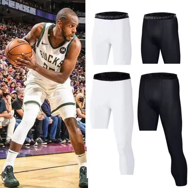 Basketball Fitness Training Bottoming Tight Pants High Elastic Breathable Quick-drying Cropped Pants Running Shorts