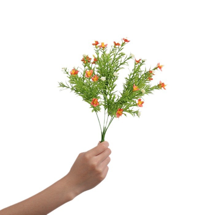 Flor artificial Gypsophila única flor falsa arreglo floral decoración estilo pastoral sala de estar patio decoración de mueble de TV