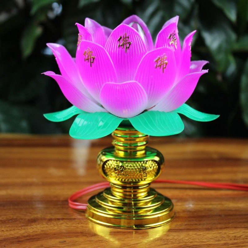 Lamp supply Lotus lights led Goddess of Mercy Altar Buddha Supplies Plug in Decoration Lotus Lamp stand Candlestick