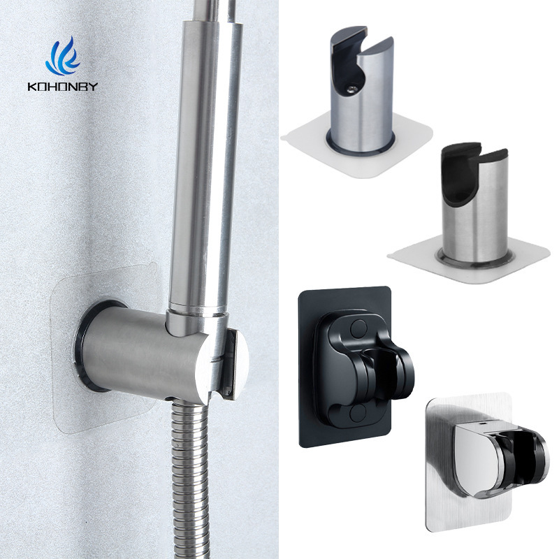Punch-free spray gun shower bracket nozzle hanging seat lotus base bathroom sticky hook strong adhesive wall hanging
