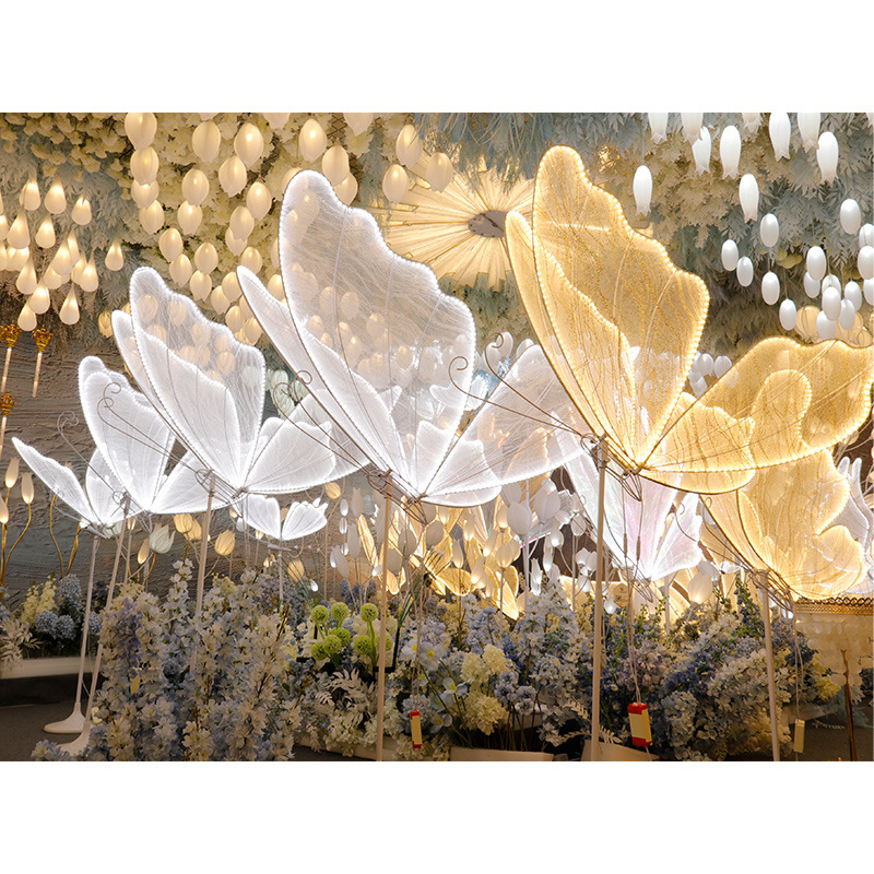 Shangmeili props de boda gran brillante mariposa ala decoración escenario colgante techo guía adornos del salón de bodas