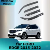 Подходит для FORD EDGE 2015-2022, дефлекторы боковых окон от дождя и блеска, утолщенные дождевые брови