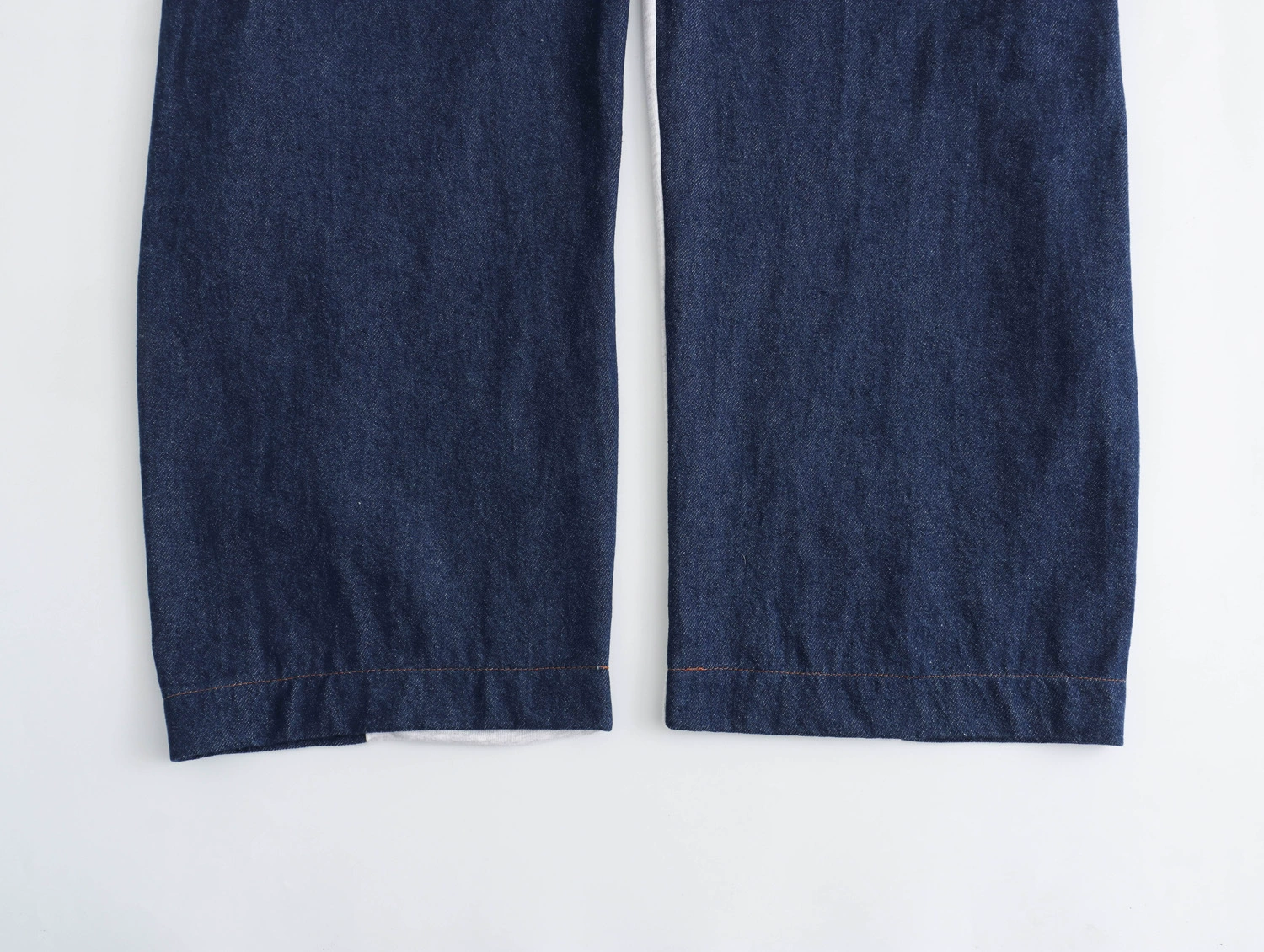 Осенние модные knitted denim брюки для отдыха, эластичный пояс