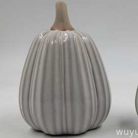 ins风家居摆件陶瓷南瓜创意民宿酒店装饰品特色仿真植物摆件