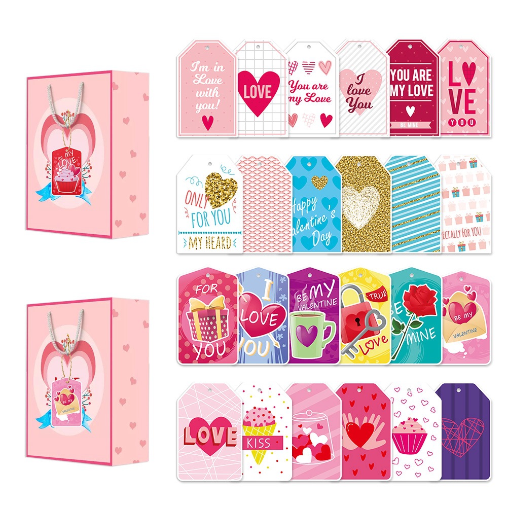 Nuevos productos transfronterizos para el día de San Valentín etiquetas colgantes decoración de boda atmósfera romántica decoración de fiesta colgantes