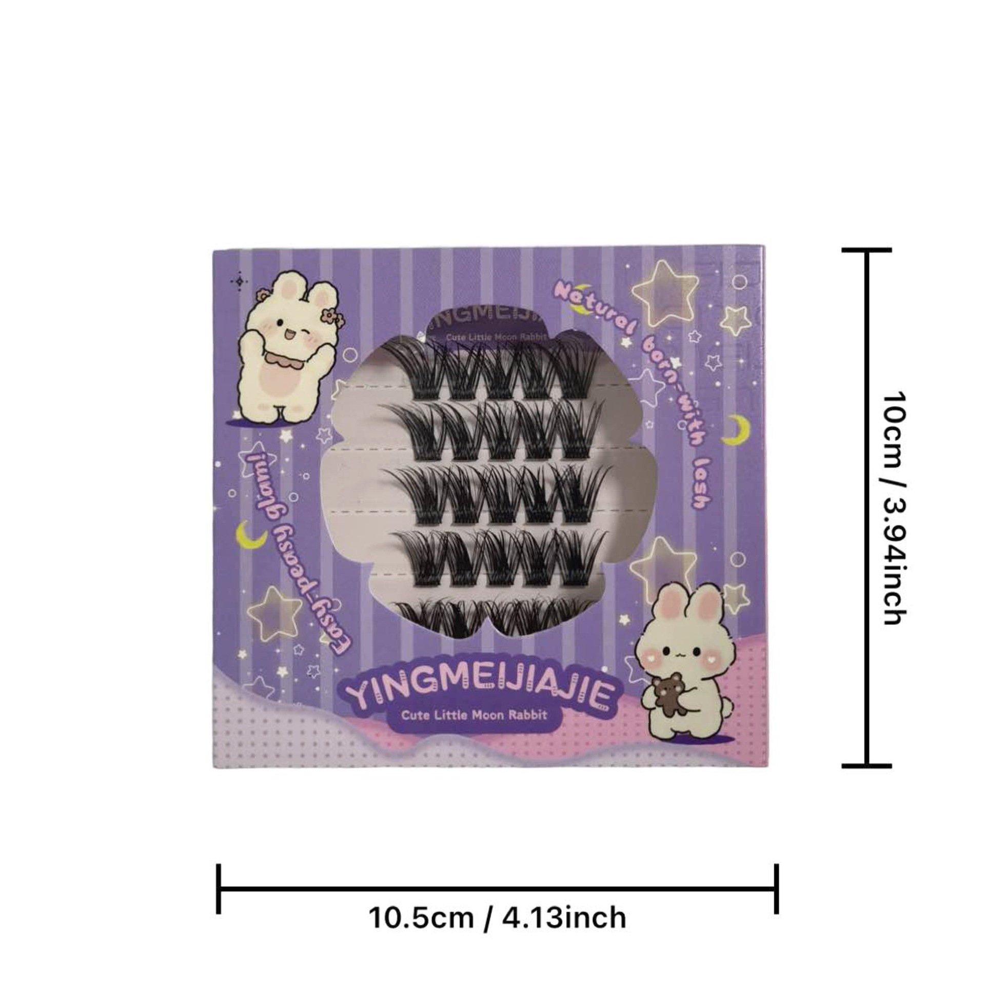 Transfronterizos falsas pestañas caja de regalo empaque pequeño seis filas YF25 grueso rizado abundante ligero flojo sin pegamento de pestañas falsas