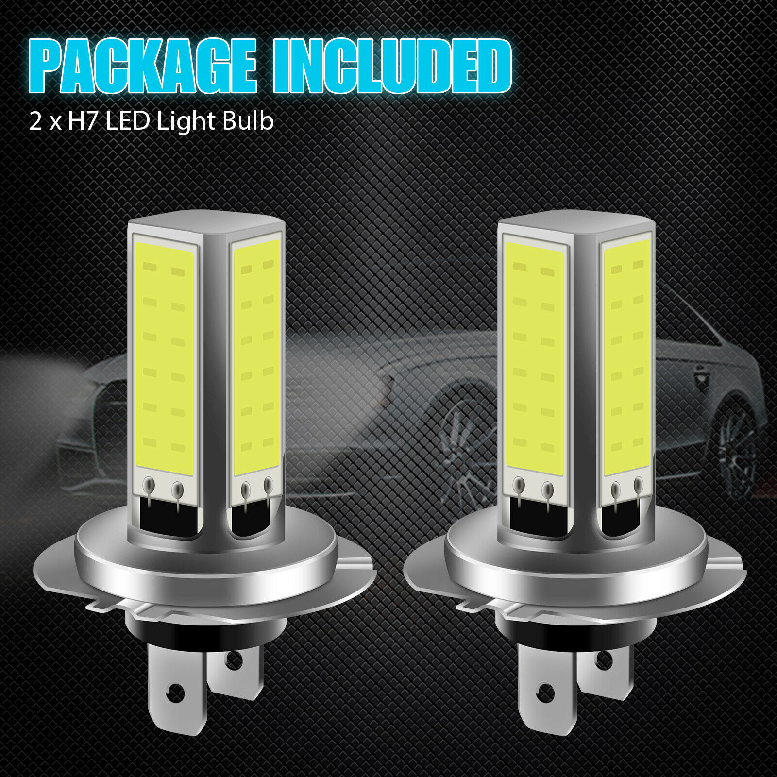 Coches LED niebla delantero COB 4 lados H7 80W de alta potencia niebla delantera image 6