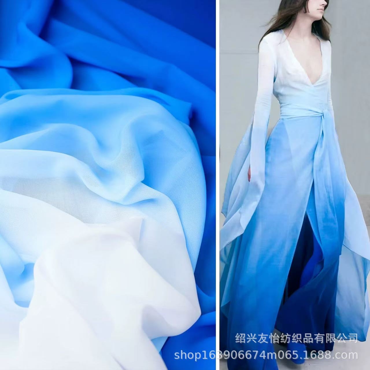 100D雪纺渐30D雪纺50D变色女装裙子围巾表演童装民族服装面料多色