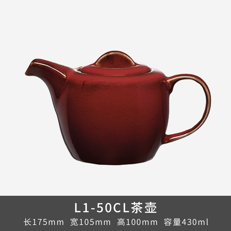 LZ Luxang cerámica horno de platos rojos coloridos horno de cubiertos de lujo ligero ensalada de frutas americana platos de platos para el hogar