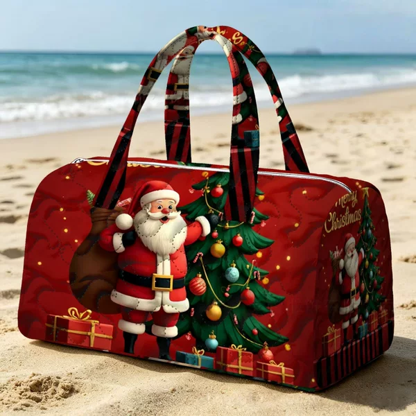 2026 New Christmas Travel Bag with 3D Digital Print, Wet and Dry Separation Gym Bag, Wholesale