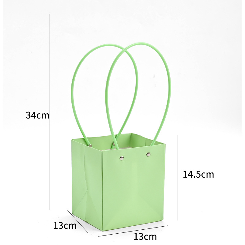 Bolso especial transfronterizo para flores, descuento al por mayor, bolsa trapezoidal de papel kraft impermeable, bolsa de embalaje de regalo, bolsa de ramo