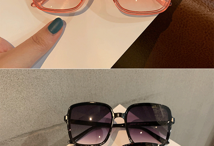 Sunglasses Classification Pc Lens Material Fashion Solid Color Pc Square Full Frame Women's Sunglasses