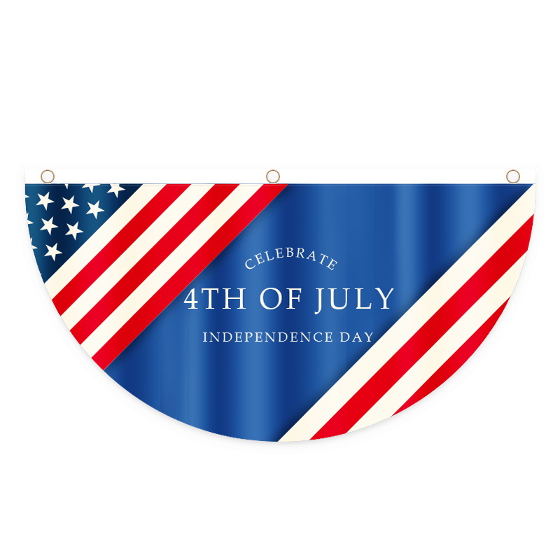 Nueva decoración del Día DE LA Independencia Americana en forma de abanico bandera impresión creativa bandera colgante al aire libre fiesta lugar diseño accesorios tirar bandera