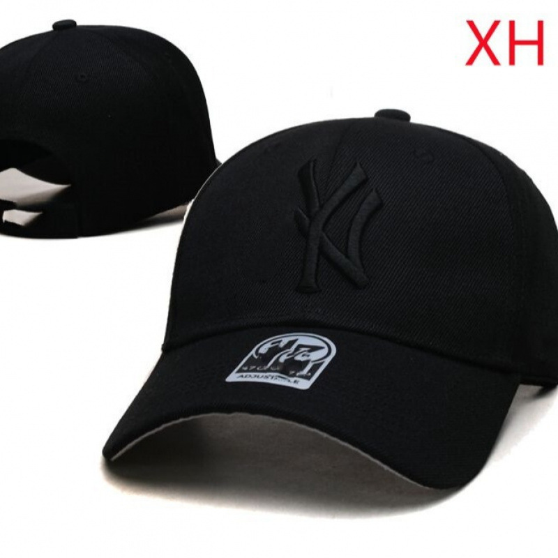 棒球帽子弯沿硬顶刺绣NY/LA 47Brand运动系列男女百搭多色鸭舌帽|undefined