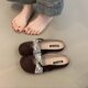 Gentle Fairy Style Ballet Slippers 2025 New French Retro Elegant Suede Shallow Mouth Mary Jane Shoes