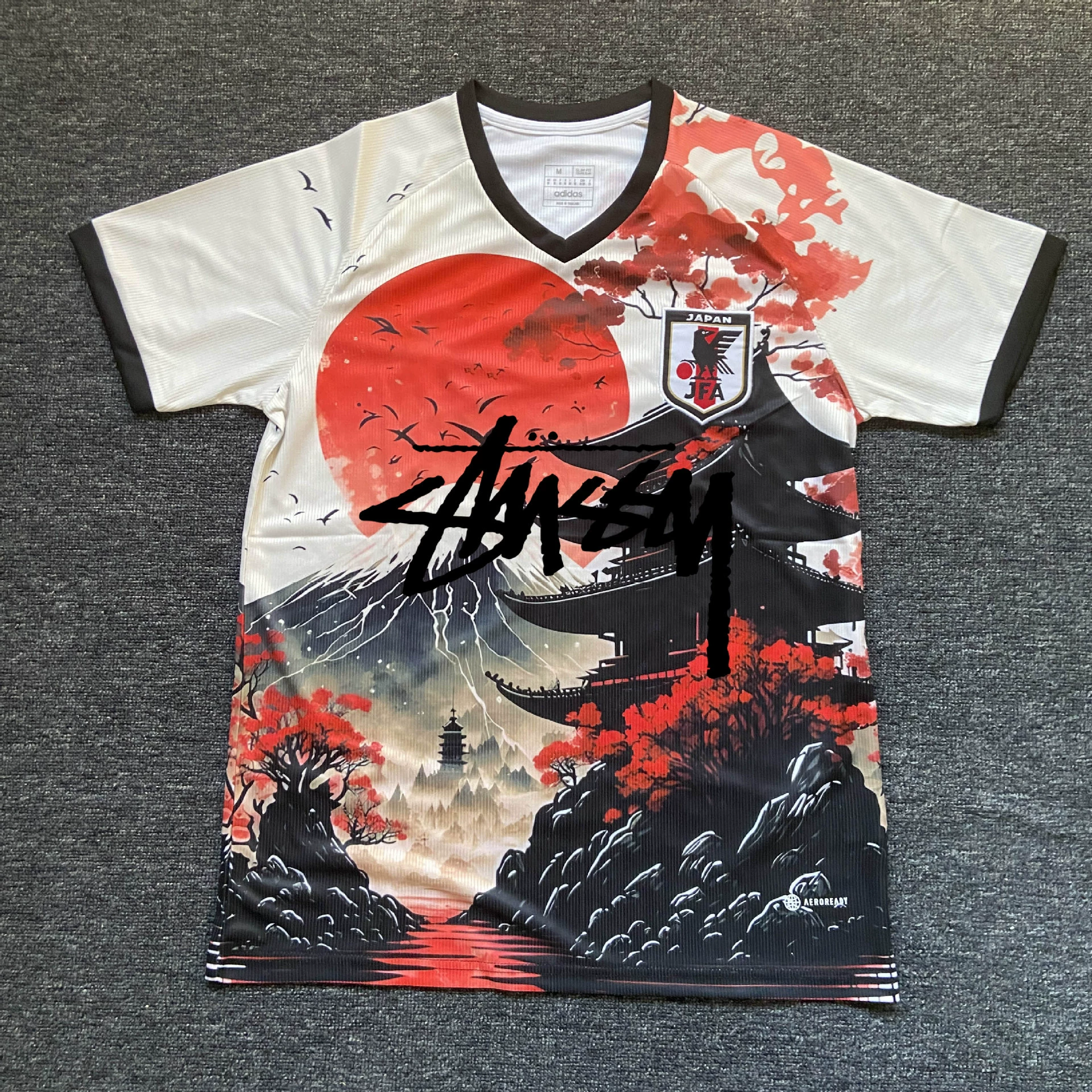 Футболка в японском стиле Stussy версия фанатский комплект джерси аниме Y3 японский самурай Гоку тренд совместное брендинг