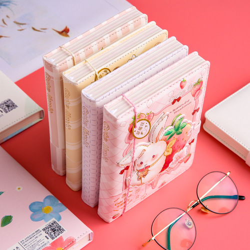 36k notebook, cute and super cute girl coloring pages, magnetic buckle book set, exquisite notebook, student stationery notebook