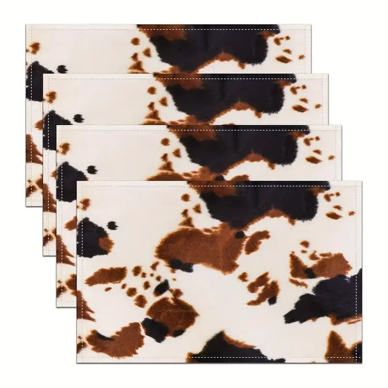 linen abstract print placemats outdoor indoor courtyard decoration placemats_voghion.com