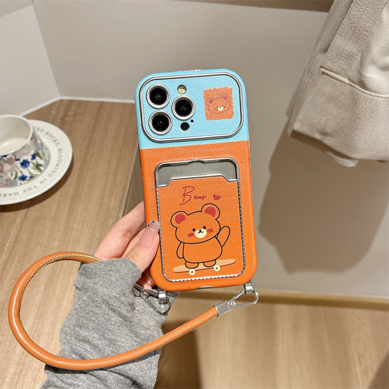 Ventana grande de dibujos animados oso West Highland Apto Apple 15/16 Paquete de tarjetas creativas 14promax lindo 14 femenino 13p