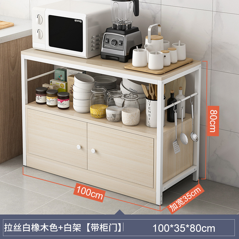Mesa de cocina simple casa de alquiler mesa de cocina gabinete del hogar mesa de corte de verduras horno de microondas armario multicapa estante de almacenamiento