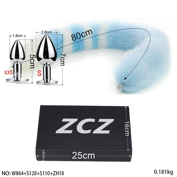 Double plug newbie S128+ super long white tail between sky blue
