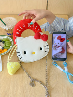 Sophisticated cartoon high quality shoulder bag with bow, cute small one-shoulder bag, chain bag