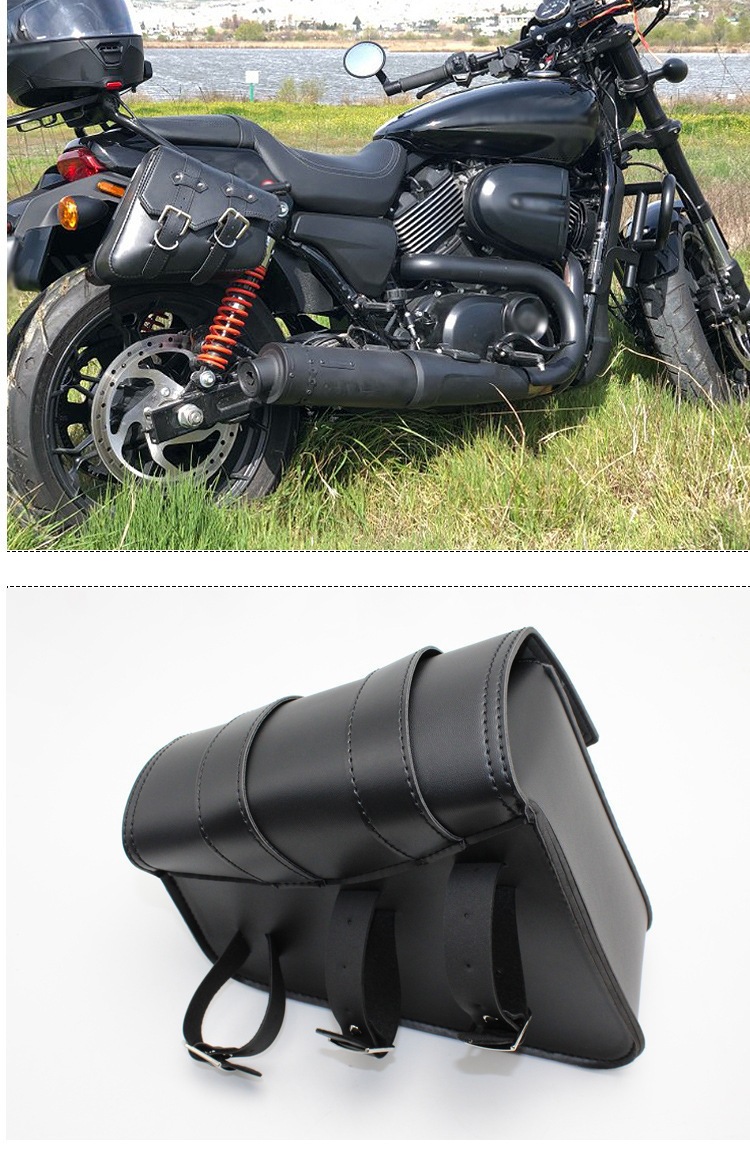 Motorcycle Side Saddle Bags Pu Leather Tool Bag