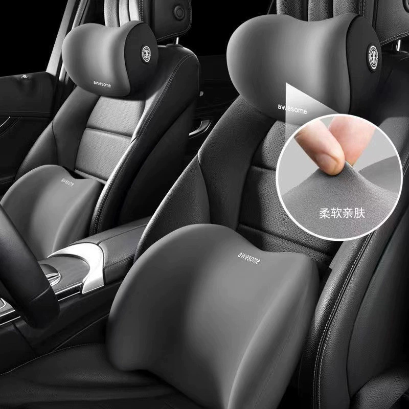 ヘッドレスト、車の腰枕、肩枕、車の枕、車の枕、低反発腰背もたれクッション、家庭用車のヘッドレスト|undefined