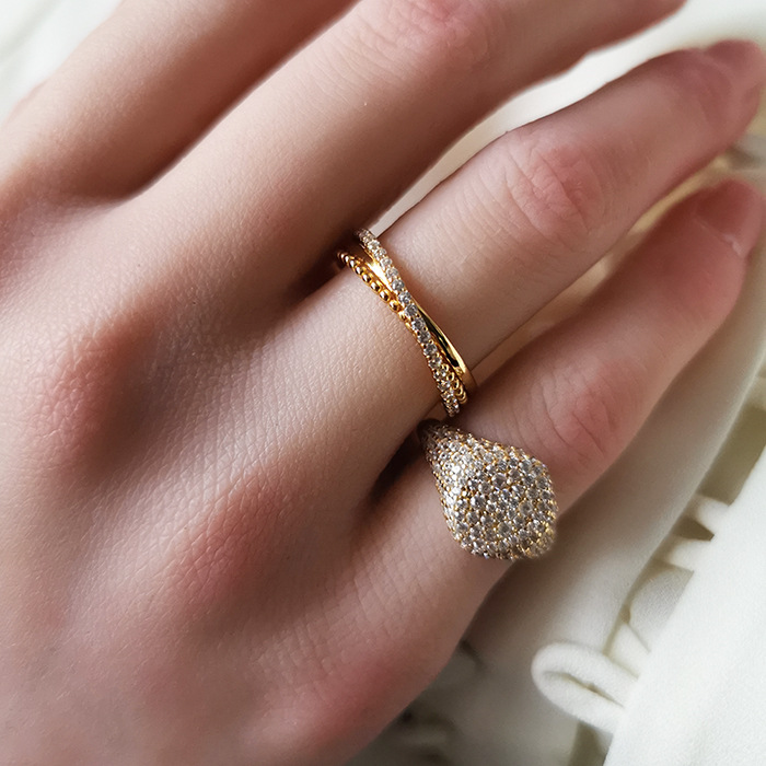 10g Weight Zircon Inlay Material Rings Classification 1 Piece Quantity Holiday, Tea Party Occasion 925 Sterling Silver Material Solid Color Pattern Women'S Gender Plating, Inlay Design Glam Style 925 Sterling Silver Zircon Solid Color Rings 10