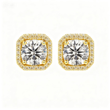 跨境热销925纯银莫桑石耳钉欧美热销时尚纯银耳钉厂家批发