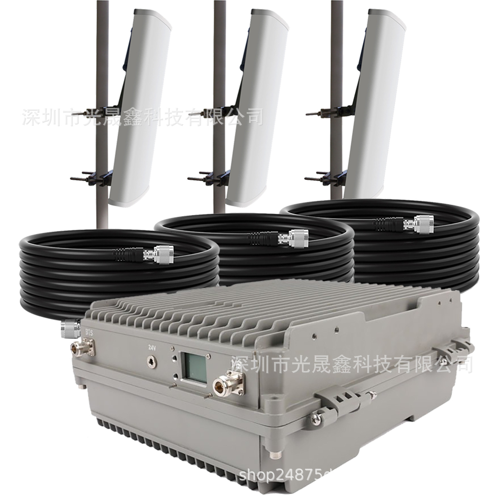 手机信号放大器三山区平原草地工程信号覆盖5W 10w 20w 直放站